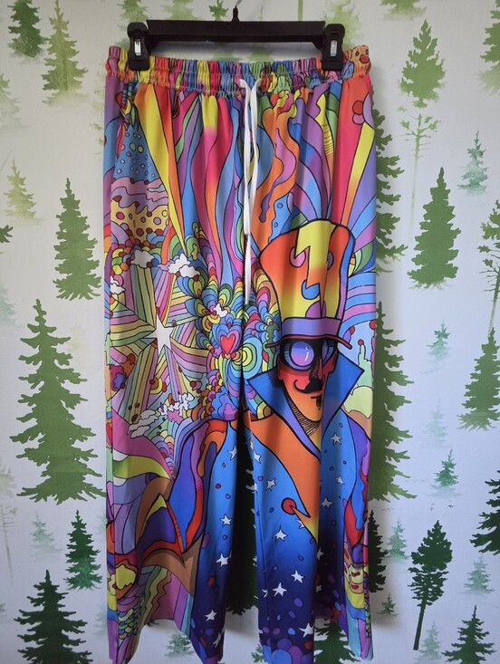 N/A Other - Psychedelic Rainbow Print Pants